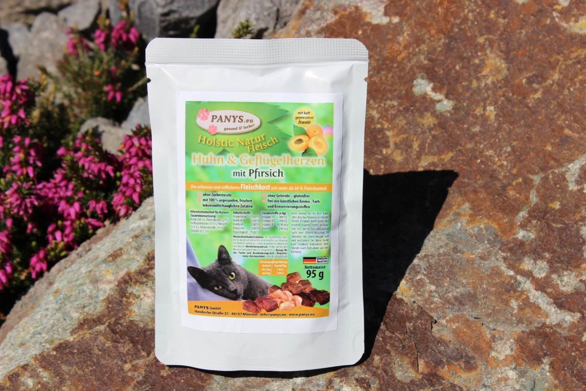 Holistic - Fleischmahlzeit aus Hühnchen, Geflügelherzen und Pfirsich