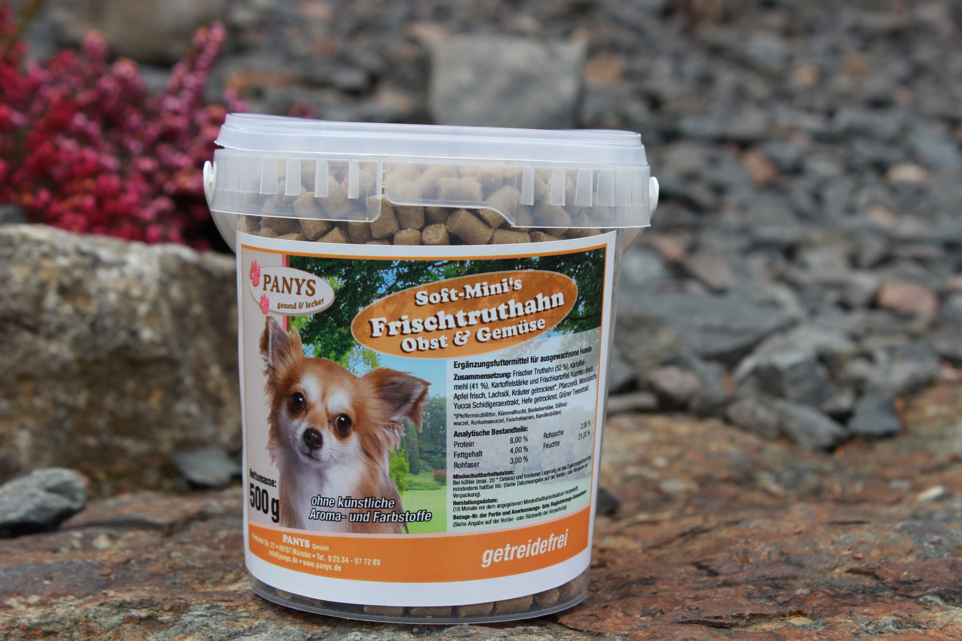 500 Gramm Dose softminis_frischtruthahn_obst_gemuese